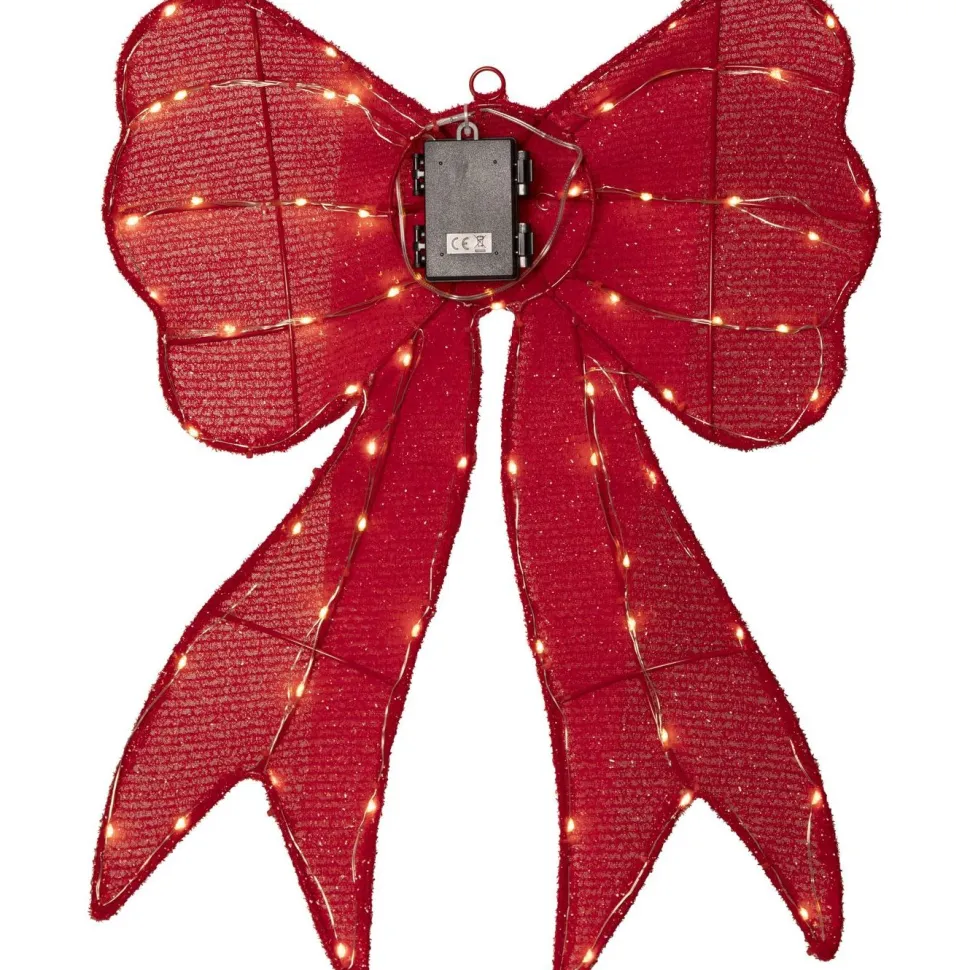 LED-valokoriste Star Trading Arco, 56cm, paristokäyttöinen, punainen