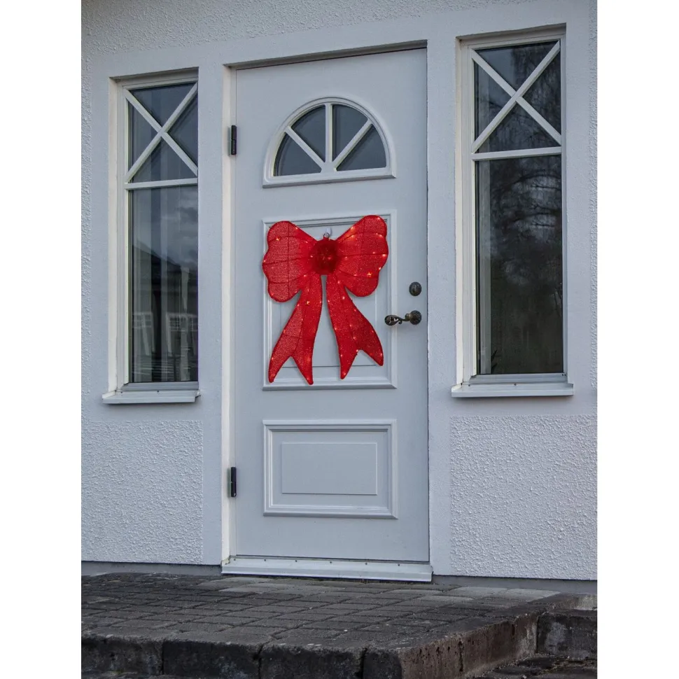 LED-valokoriste Star Trading Arco, 56cm, paristokäyttöinen, punainen