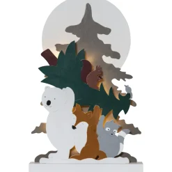LED-valokoriste Star Trading Forest Friends, 45cm, moniväri