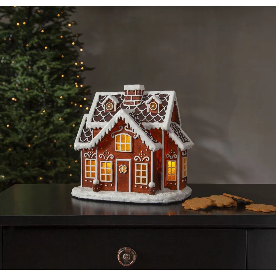 LED-valokoriste Star Trading Gingerville, 24.5cm, ruskea