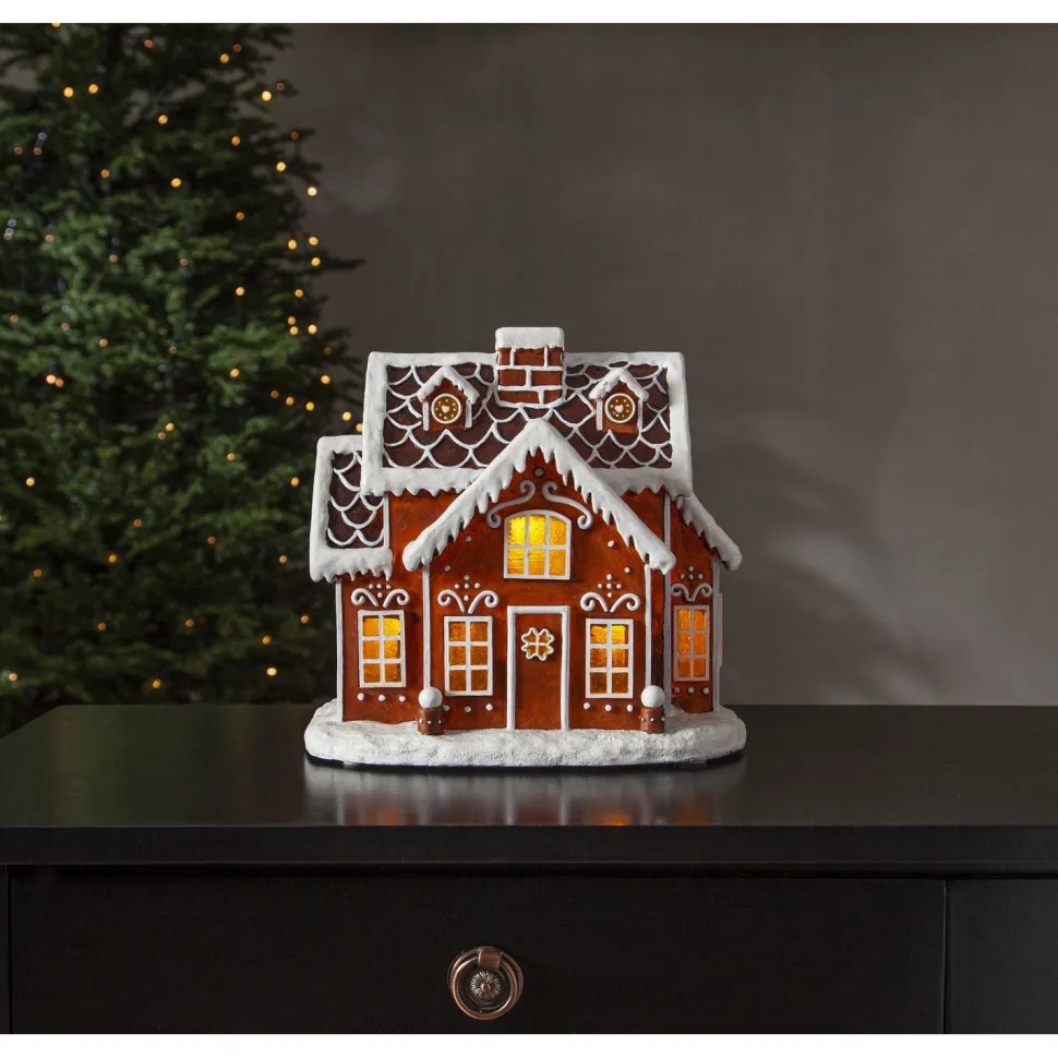 LED-valokoriste Star Trading Gingerville, 24.5cm, ruskea