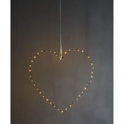 LED-valokoriste Star Trading Mira 45x45 cm sydän musta