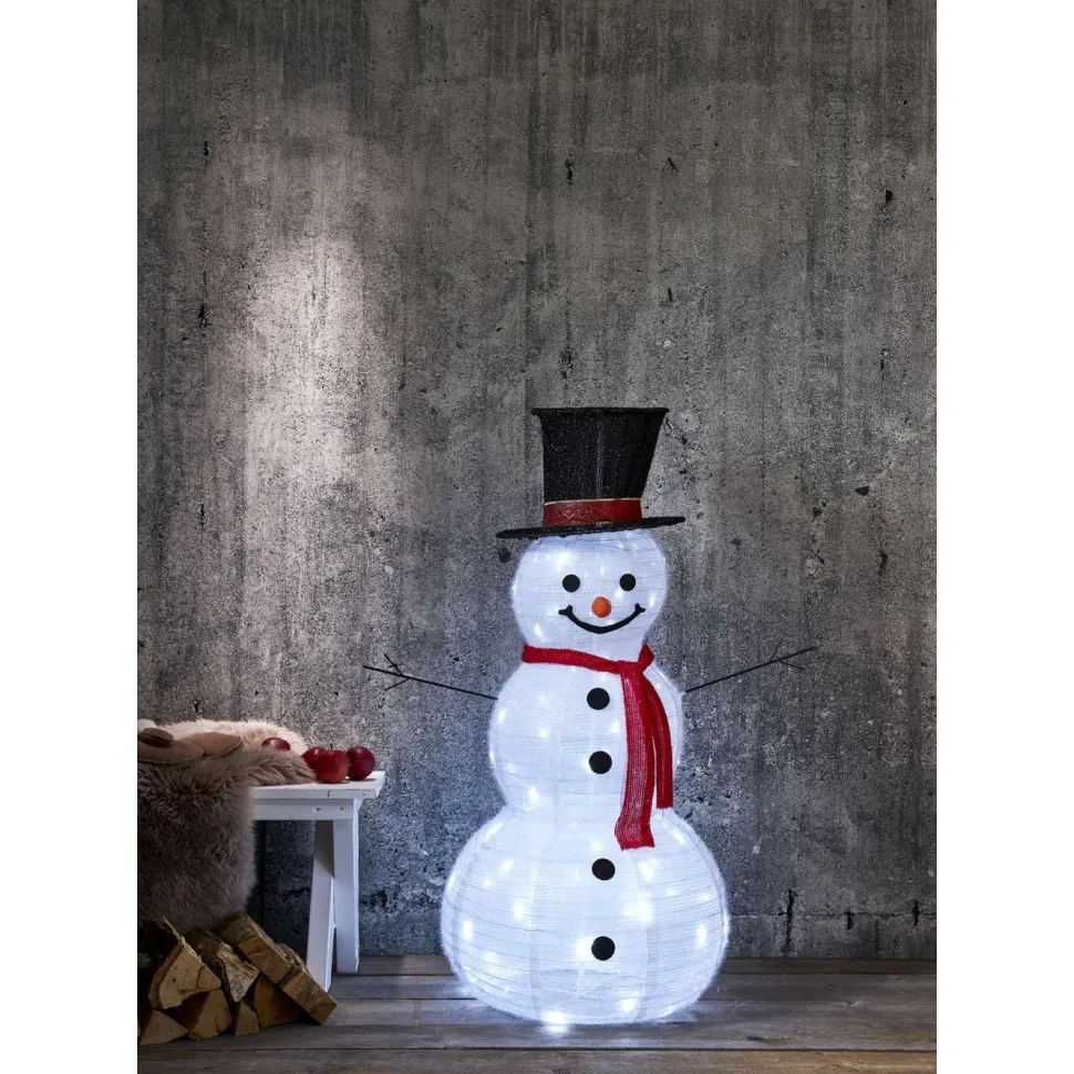 LED-valokoriste Star Trading Tecidy lumiukko 120 cm
