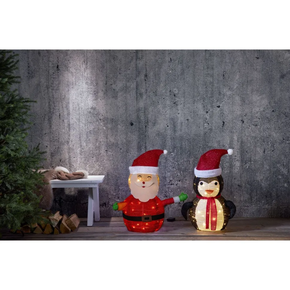 LED-valokoriste Star Trading Tecidy pingviini 70 cm