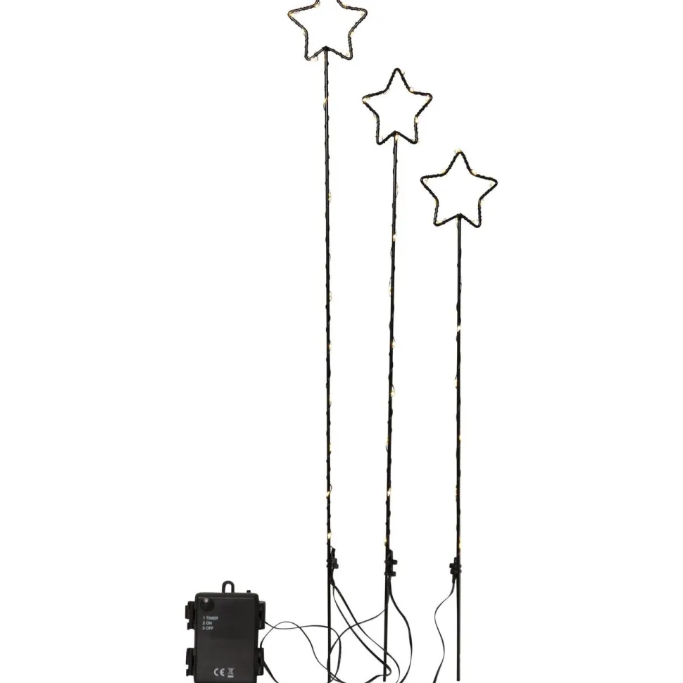 LED-valokoriste Star Trading Wizard, 3-osainen, musta
