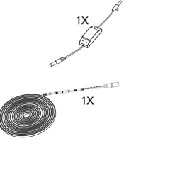LED-Valonauha Eglo Flexible Stripe 2m 4000K valkoinen lyhennettävissä