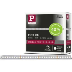LED-valonauha Paulmann MaxLED 1000, 1m, 7.2W, 1100lm/m, 4000K, neutraali valkoinen