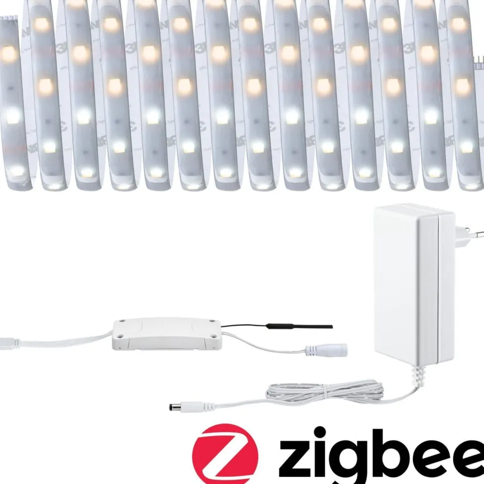 LED-valonauha Paulmann MaxLED 250, Smart Home Zigbee 3.0, aloituspakkaus, 5m, IP44, 18W, 250lm/m, 30LEDs/m, 36VA, säädettävä värilämpötila