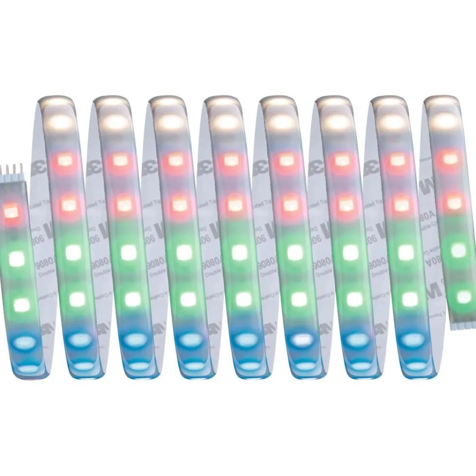 LED-valonauha Paulmann MaxLED 500, Smart Home Zigbee 3.0, aloituspakkaus, 3m, IP44, 27W, 350lm/m, 60LEDs/m, RGBW+, 60VA