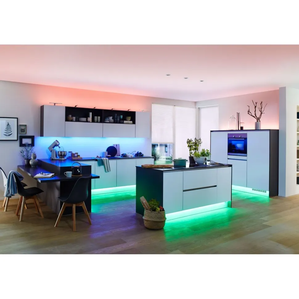 LED-valonauha Paulmann MaxLED 500, Smart Home Zigbee 3.0, aloituspakkaus, 3m, IP44, 27W, 350lm/m, 60LEDs/m, RGBW+, 60VA