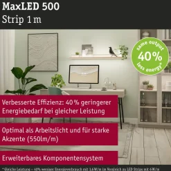 LED-valonauha Paulmann MaxLED 500, 1m, 3.6W, 550lm/m, 4000K, neutraali valkoinen