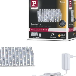 LED-valonauha Paulmann MaxLED 250, aloituspakkaus, 1.5m, IP44, 6W, 240lm/m, 2700K, 24VA