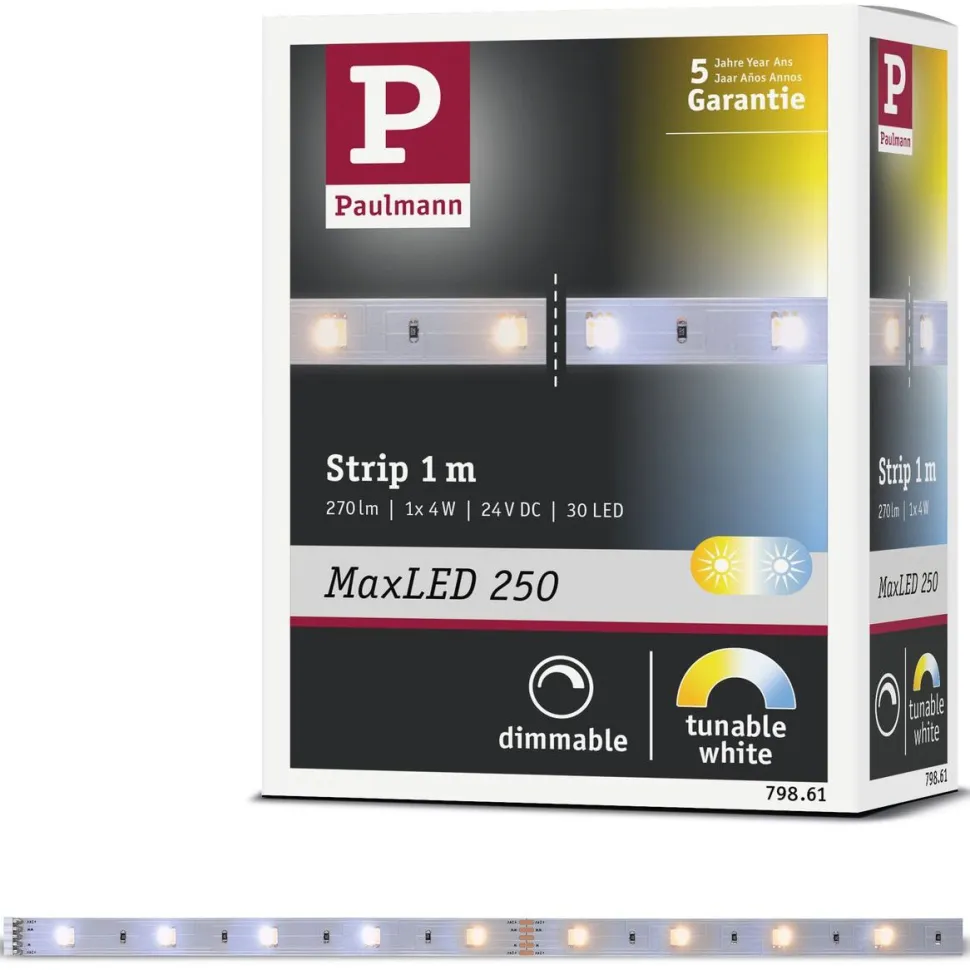 LED-valonauha Paulmann MaxLED 250, 1m, 4W, 270lm/m, säädettävä värilämpötila