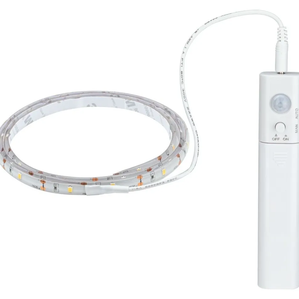 LED-valonauha Paulmann, paristokäyttöinen, 1m, 2W, 156lm/m, 3000K, liiketunnistin