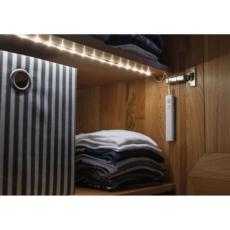 LED-valonauha Paulmann, paristokäyttöinen, 1m, 2W, 156lm/m, 3000K, liiketunnistin