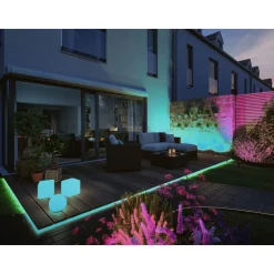 LED-valonauha Paulmann Plug & Shine Smooth, 5m, Smart Home Zigbee 3.0, IP67, RGBW+, valkoinen