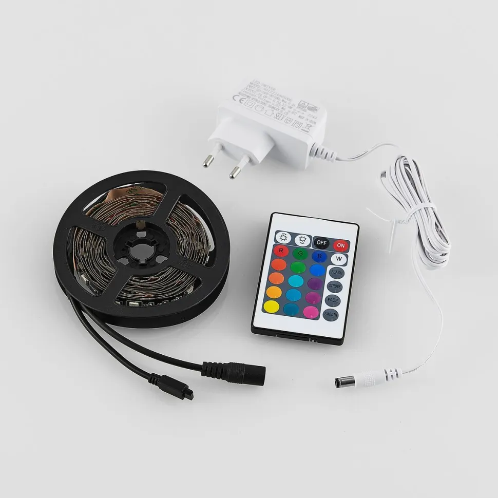 LED-valonauha Trio Grip RGBW, 3m, musta