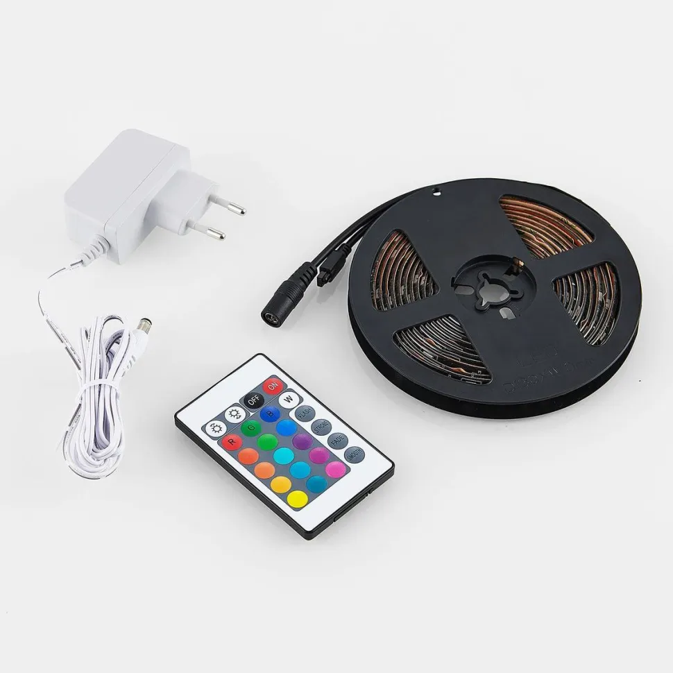LED-valonauha Trio Rush RGBW, 3m, musta