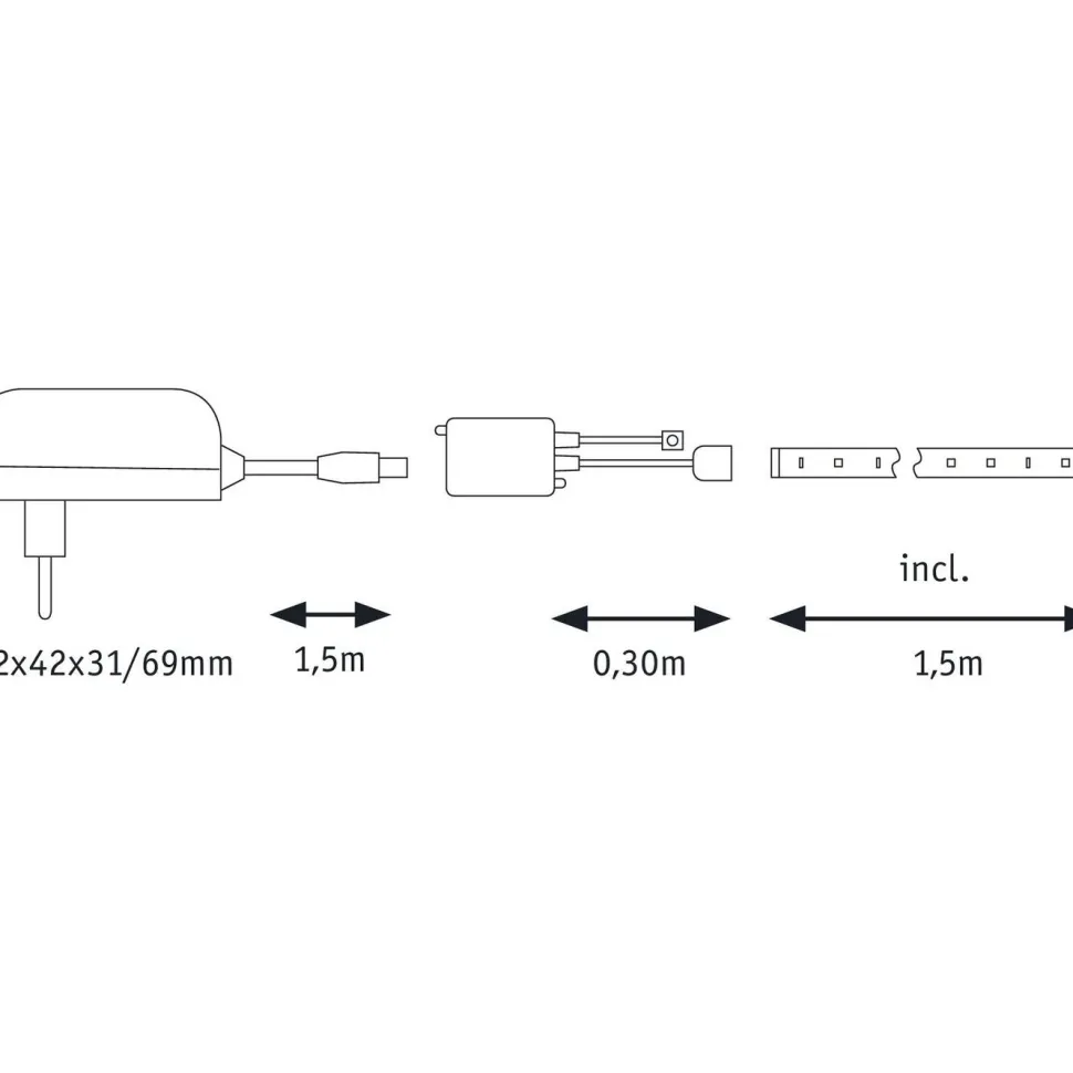 LED-valonauha Paulmann FlexLED 3D, 1.5m, 11W, RGB, 12VA