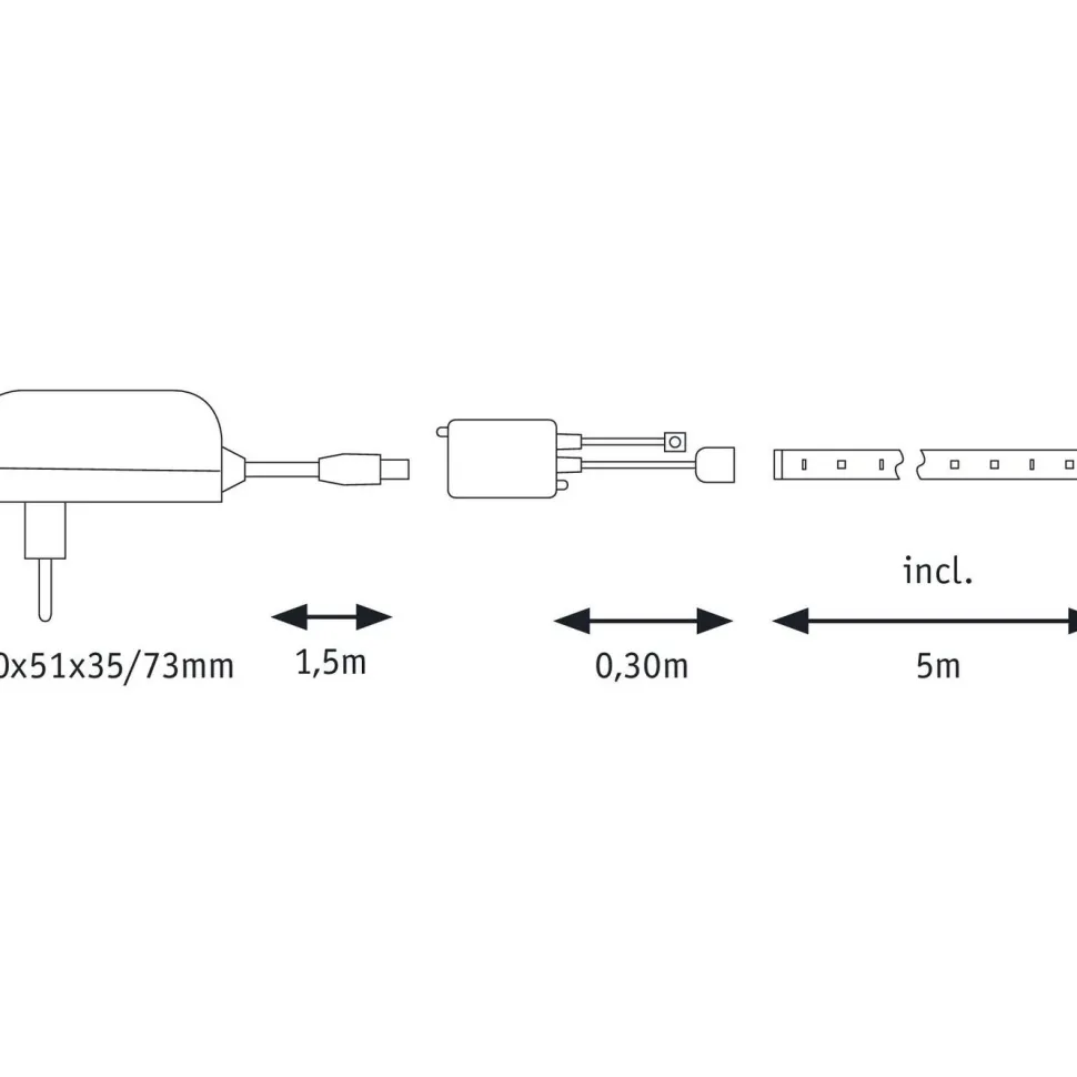 LED-valonauha Paulmann FlexLED 3D, 1.5m, 11W, RGB, 12VA