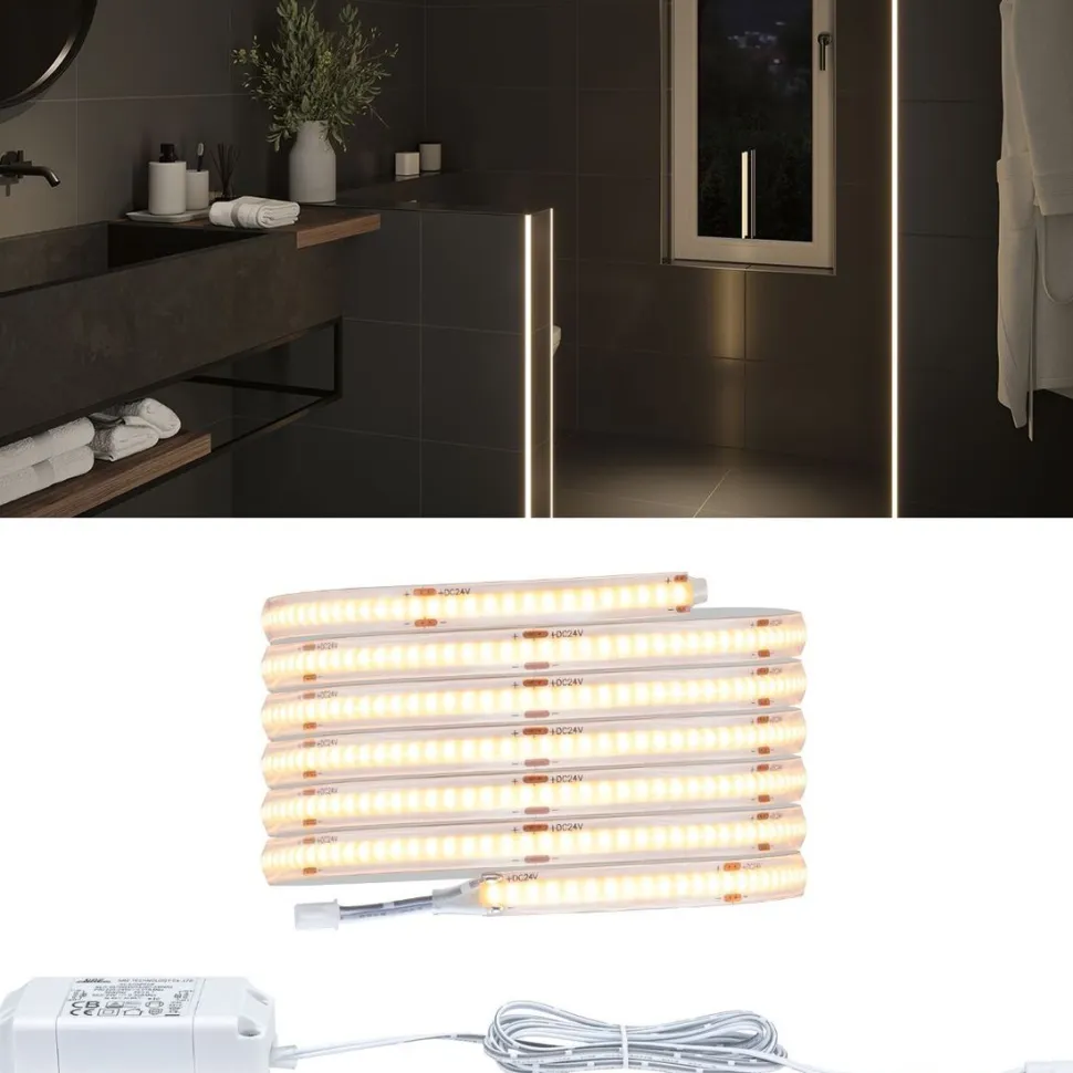 LED-valonauha Paulmann LumiTiles, 2m, IP44, 6W, 280LED/m, 2700K