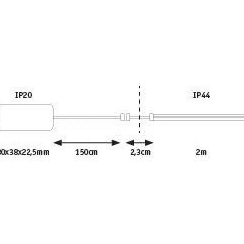 LED-valonauha Paulmann LumiTiles, 2m, IP44, 6W, 280LED/m, 2700K