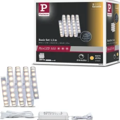 LED-valonauha Paulmann MaxLED 500, aloituspakkaus, 1.5m, IP44, 9W 440lm/m 2700K 20VA