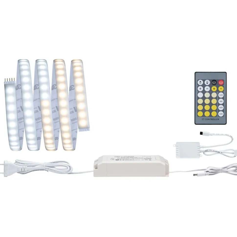 LED-valonauha Paulmann MaxLED 1000, aloituspakkaus, 1.5m, IP44, 17W, 1020lm/m, 108LED/m, 40VA, säädettävä värilämpötila