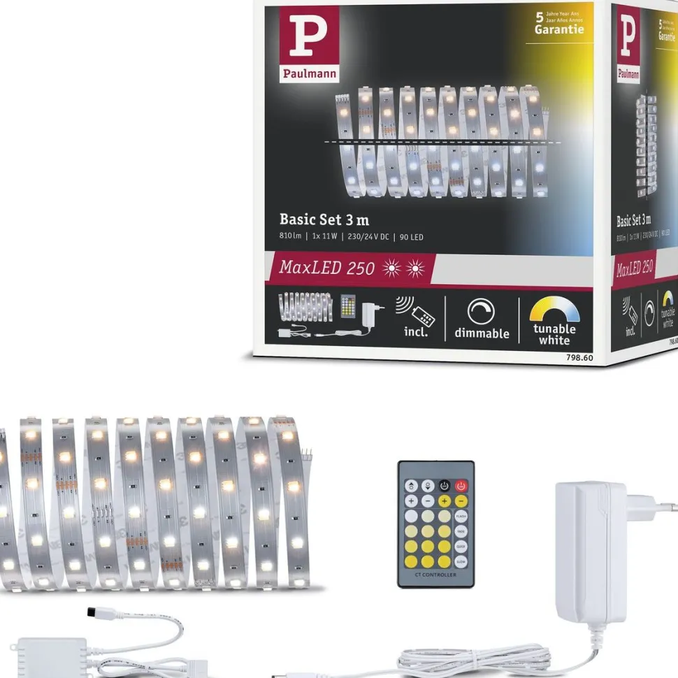 LED-valonauha Paulmann MaxLED 250, aloituspakkaus, 3m, 11W, 270lm/m, säädettävä värilämpötila