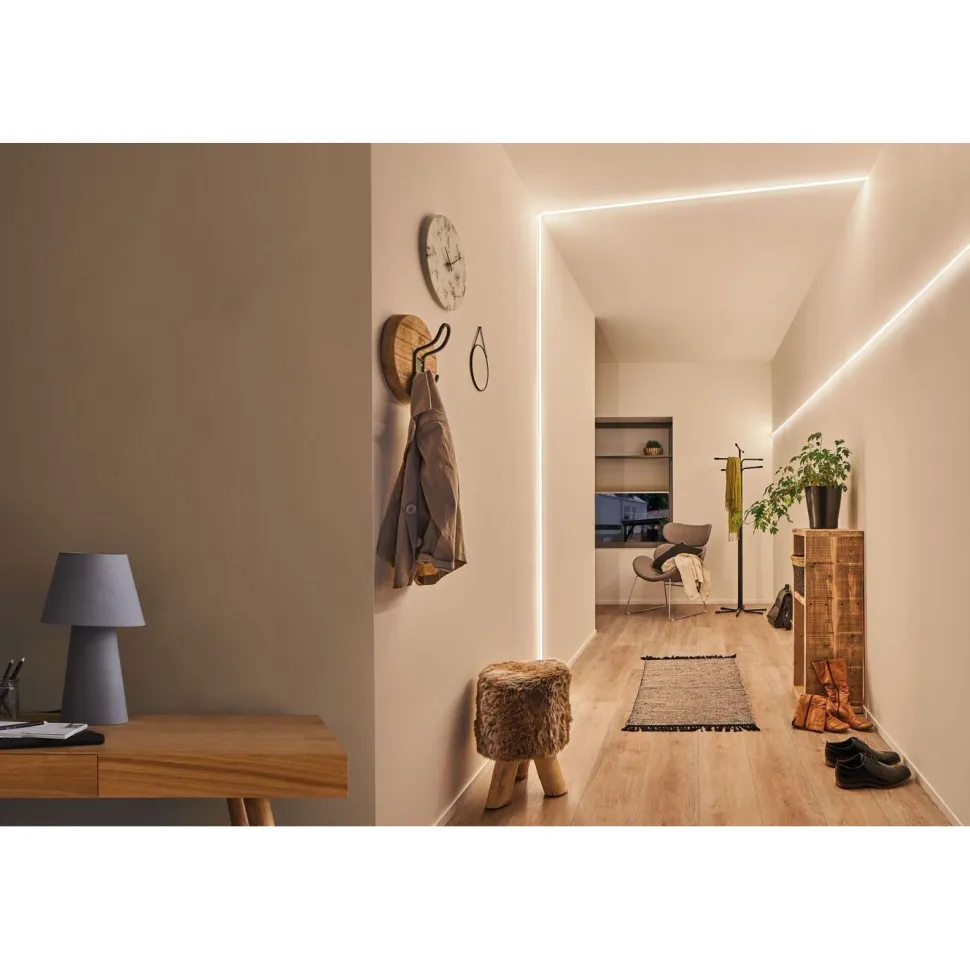 LED-valonauha Paulmann MaxLED Flow, aloituspakkaus, 1.5m, 22.2W, 750lm/m, 2700K, 24VA