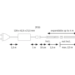 LED-valonauha Paulmann MaxLED Full-Line COB 500, aloituspakkaus, 1.5m, 10W, 500lm/m, 480LEDs/m, 2700K, 25VA