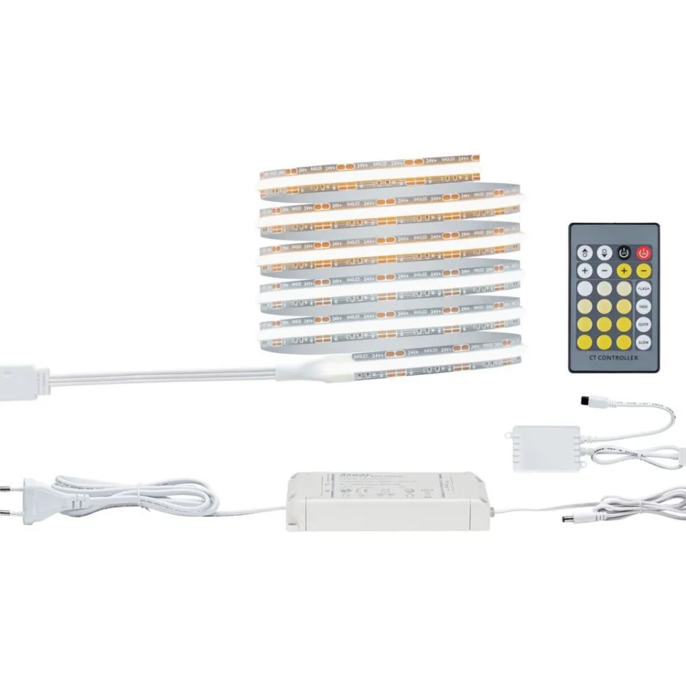 LED-valonauha Paulmann MaxLED 500 Full-Line COB, aloituspakkaus, 1.5m, 10W, 600lm/m, 640LEDs/m, 25VA, säädettävä värilämpötila