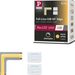 LED-valonauha Paulmann MaxLED 500 Full-Line COB, kulmaosa, 0.3W, 833lm/m, 800LEDs/m, 2700K