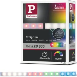 LED-valonauha Paulmann MaxLED 500, 1m, IP44, 12W, 440lm/m, RGBW+