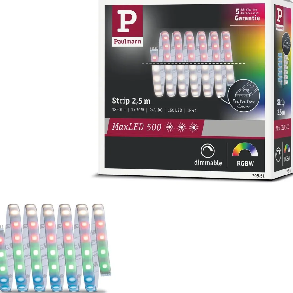 LED-valonauha Paulmann MaxLED 500, 2.5m, IP44, 30W, 440lm/m, RGBW