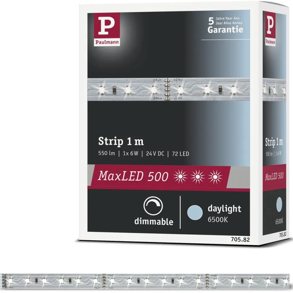 LED-valonauha Paulmann MaxLED 500, 1m, 6W, 550lm/m, 6500K
