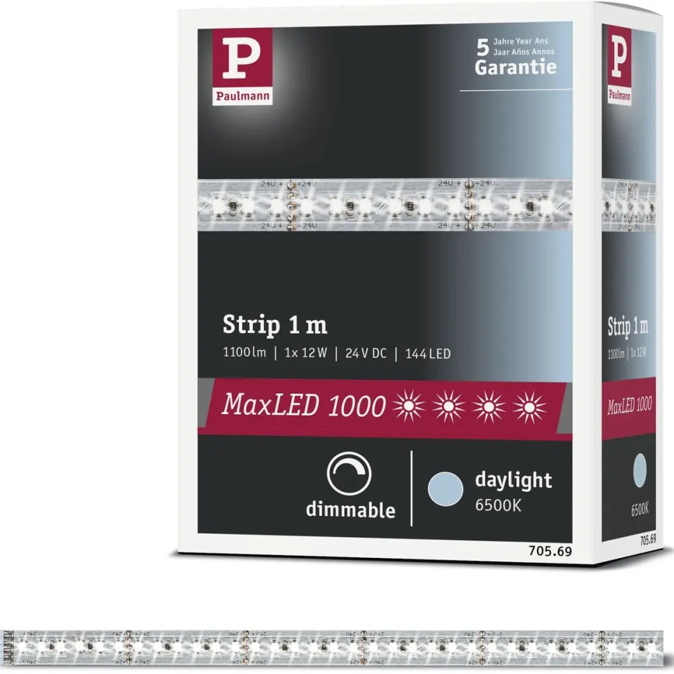 LED-valonauha Paulmann MaxLED 1000, 1m, 11.5W, 1100lm/m, 6500K