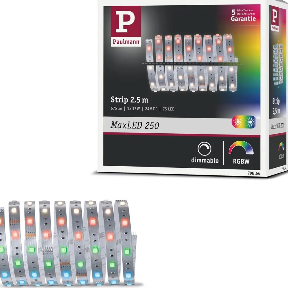 LED-valonauha Paulmann MaxLED 250, 1m, 7W, 270lm/m, RGBW+