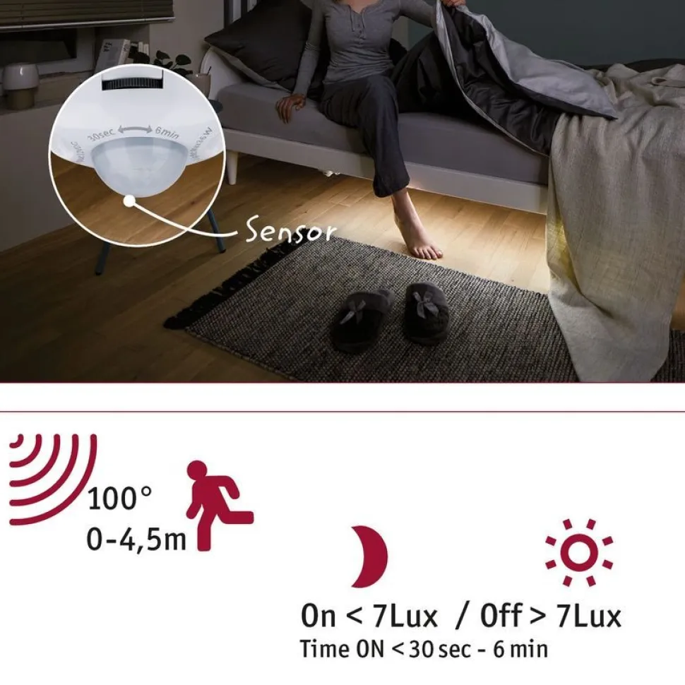 LED-valonauha Paulmann MaxLED 250 Night Comfort, 1m, IP44, 4W, 300lm/m, 30LEDs/m, 2700K, 12VA