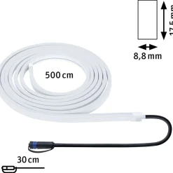 LED-valonauha Paulmann Plug & Shine Smooth, 5m, IP68, 3000K, 26W, valkoinen