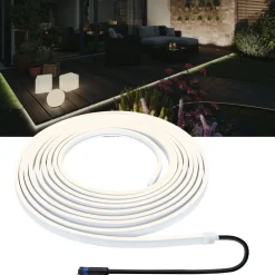 LED-valonauha Paulmann Plug & Shine Smooth, 10m, IP68, 3000K, 46W, valkoinen