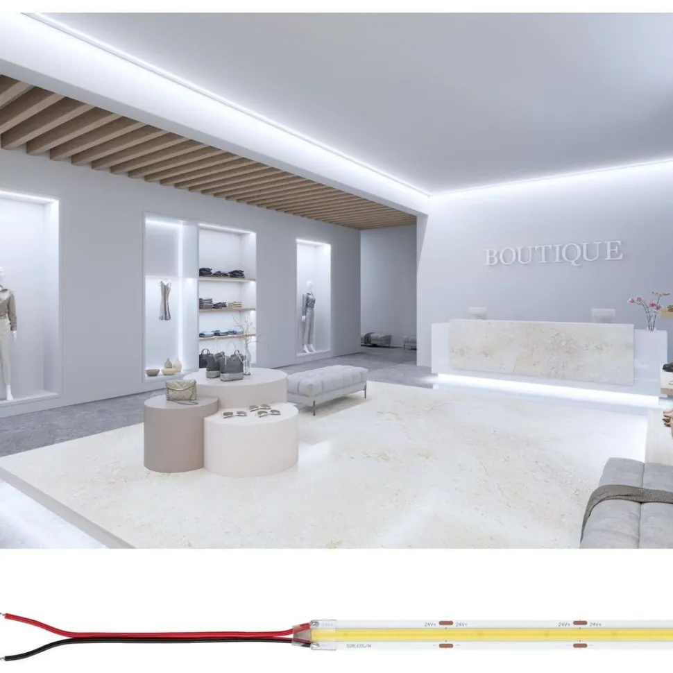 LED-valonauha Paulmann ProStrip Silver, P150, COB 865, 5m, 65W, 1400lm/m, 528LEDs/m, 6500K
