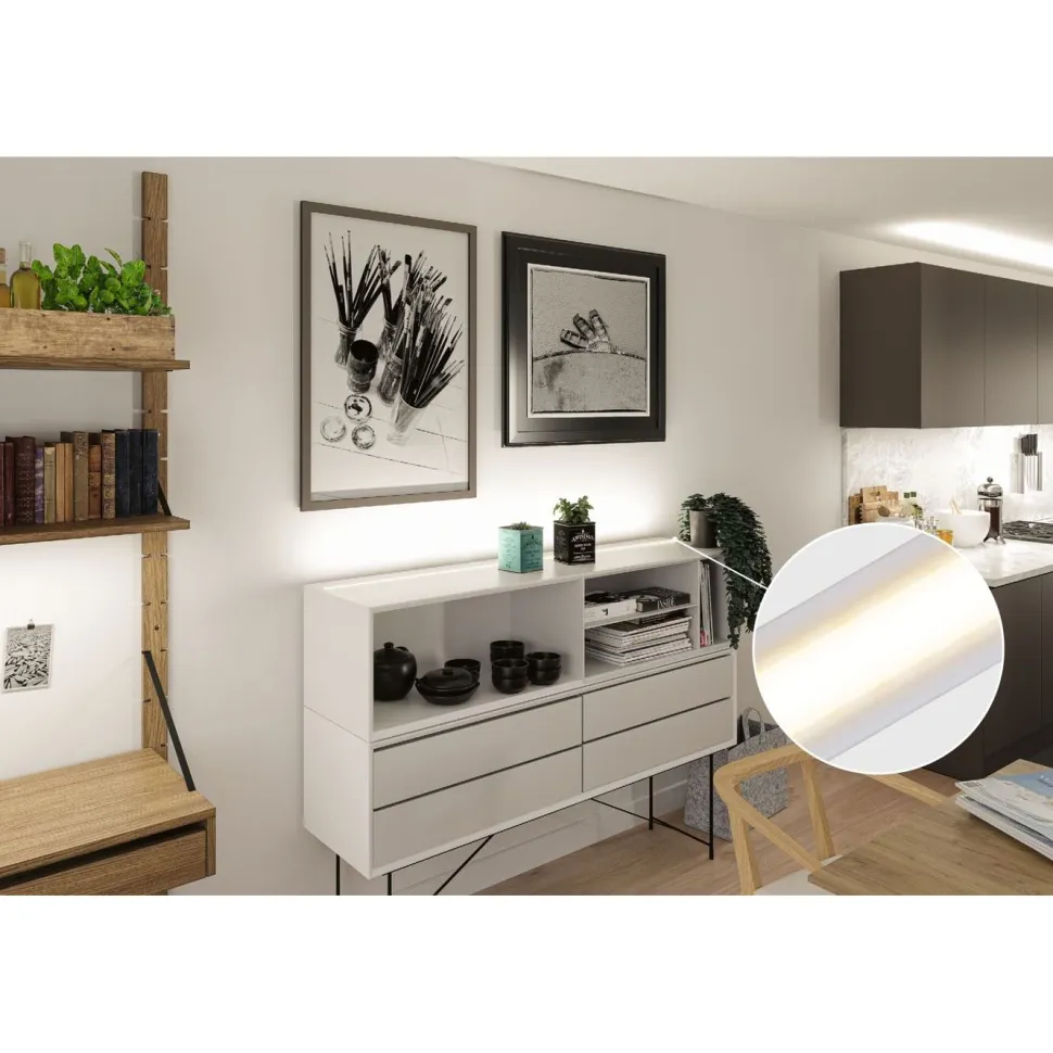 LED-valonauha Paulmann SimpLED Full-Line COB, 1.5m, 7W, 500lm/m, 384LEDs/m, 3000K, 12VA