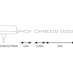 LED-valonauha Paulmann SimpLED, 5m, 17W, 260lm/m, 60LEDs/m, 3000K, 18VA
