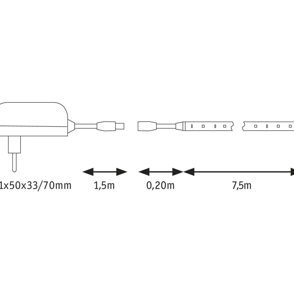 LED-valonauha Paulmann SimpLED, 5m, 17W, 260lm/m, 60LEDs/m, 3000K, 18VA