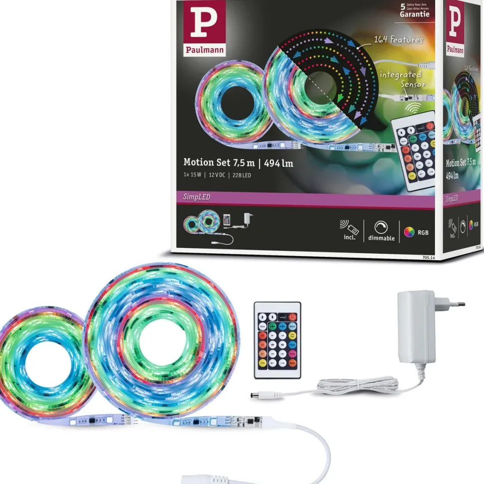 LED-valonauha Paulmann SimpLED, 7.6m, 15W, 65lm/m, RGB, 18VA