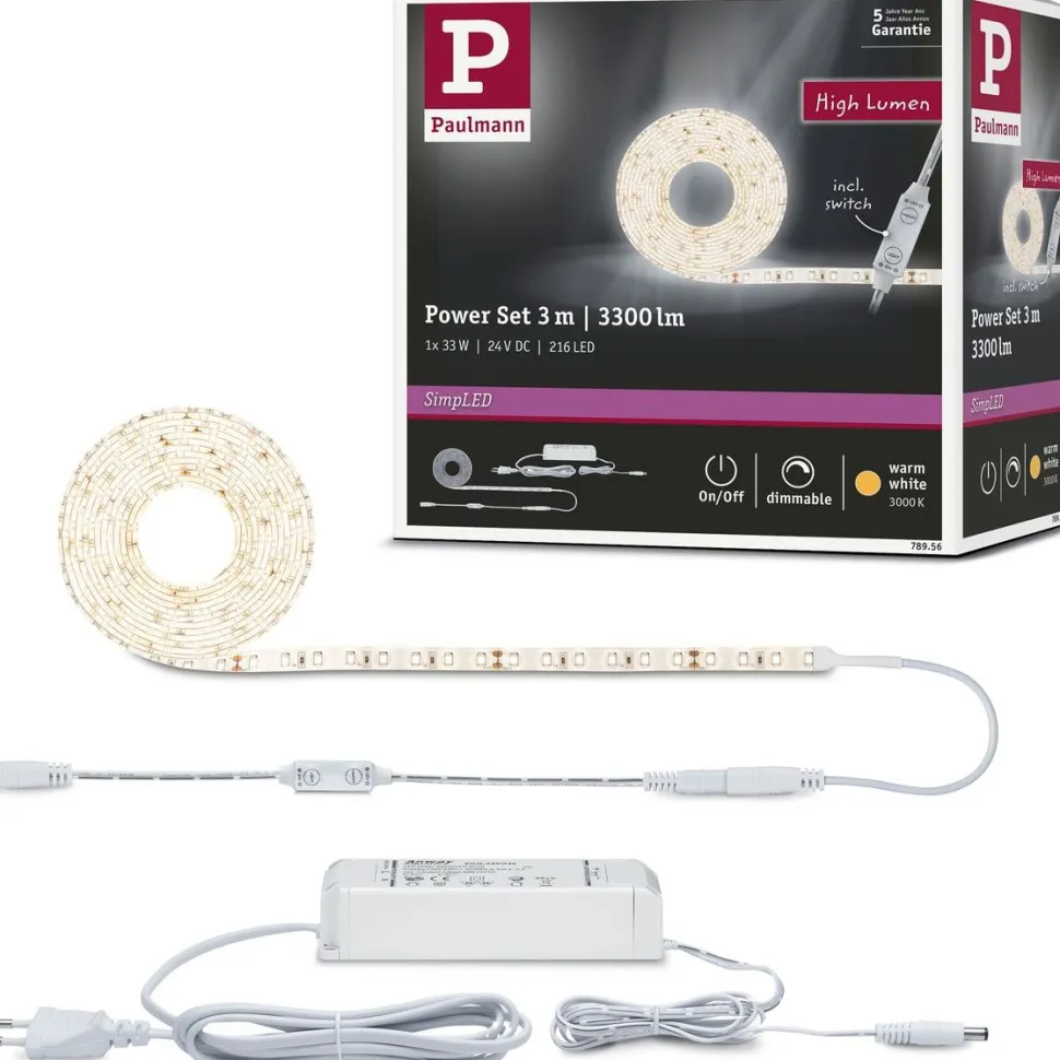 LED-valonauha Paulmann SimpLED Power, 1.5m, 17W, 1060lm/m, 3000K, 24VA
