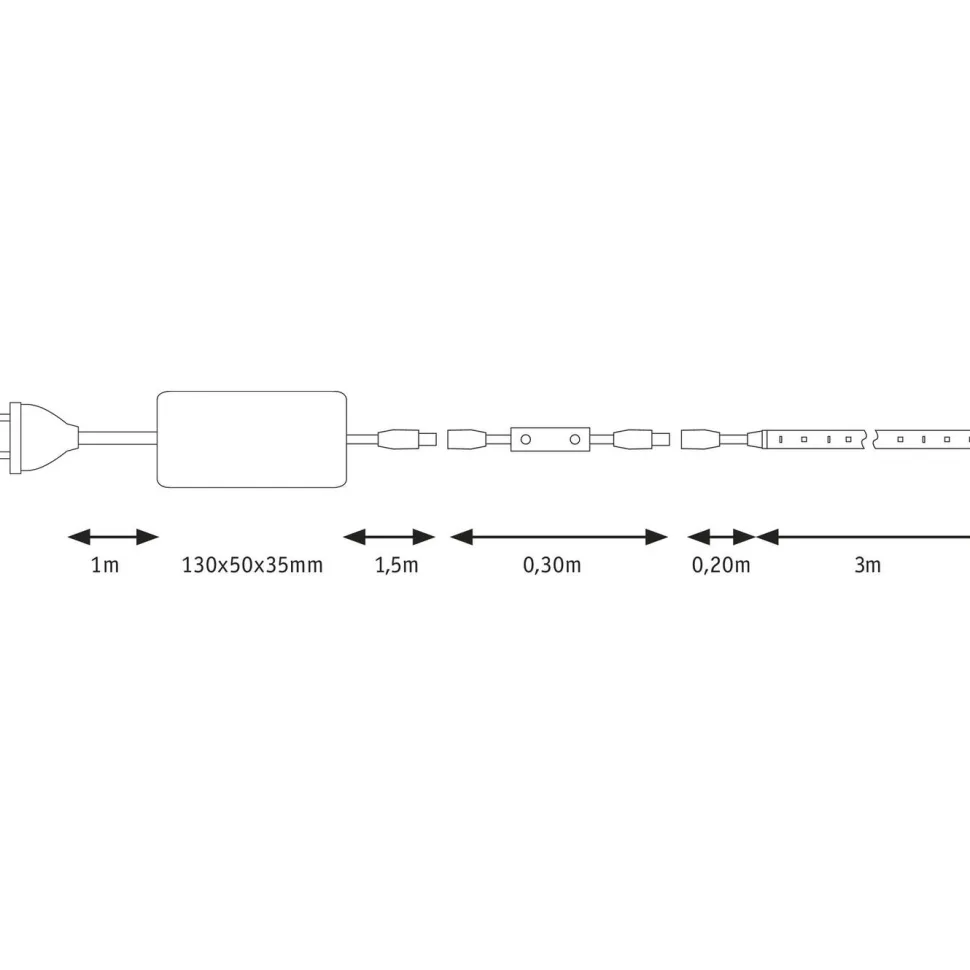 LED-valonauha Paulmann SimpLED Power, 1.5m, 17W, 1060lm/m, 3000K, 24VA