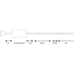 LED-valonauha Paulmann SimpLED Power, 1.5m, 17W, 1060lm/m, 3000K, 24VA