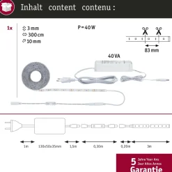 LED-valonauha Paulmann SimpLED Power, 1.5m, 17W, 1060lm/m, 4000K, 24VA